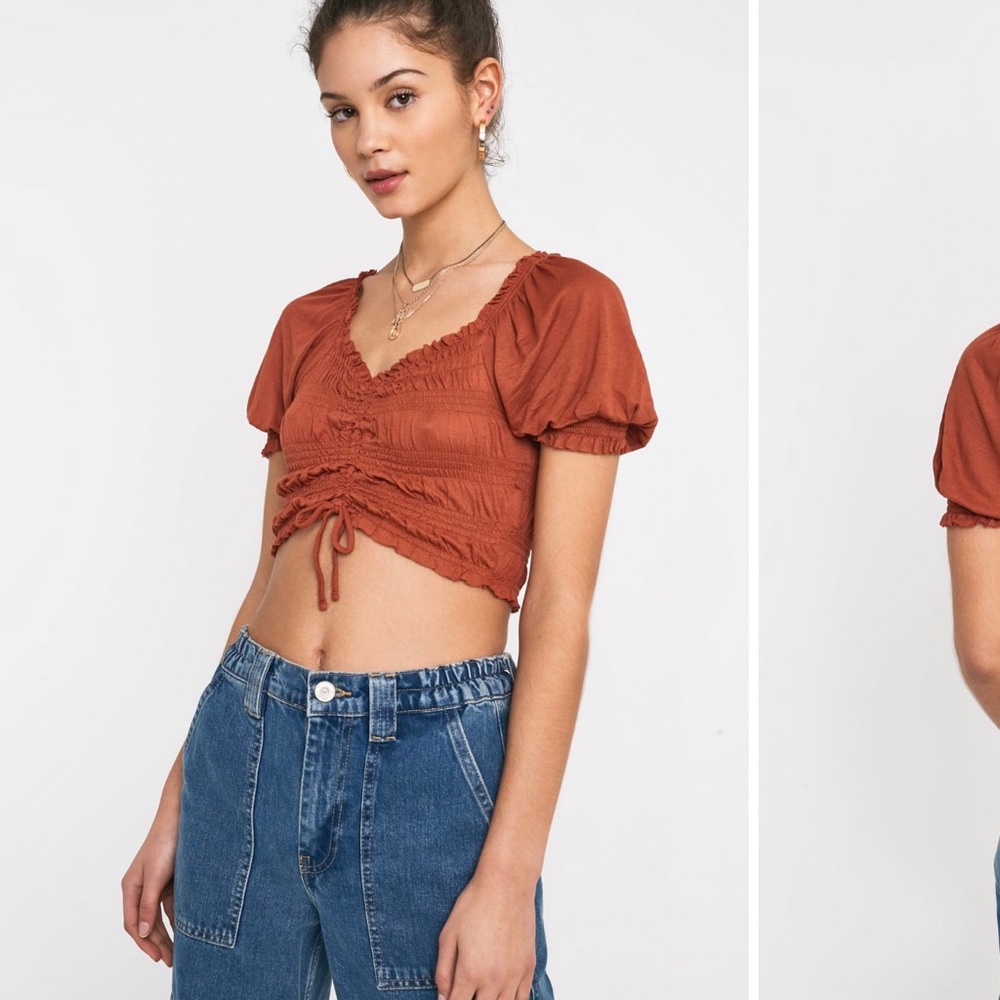 UO Shay Cinched Puff Sleeve